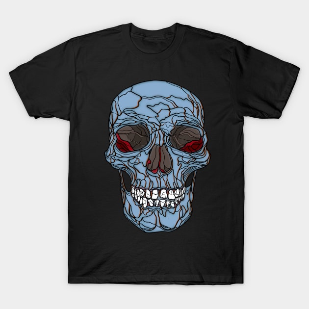 Grey skull T-Shirt by DaveDanchuk